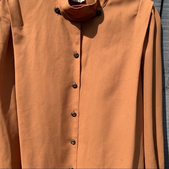 Vintage Mustard Blouse Sz Large - Picture 6 of 8